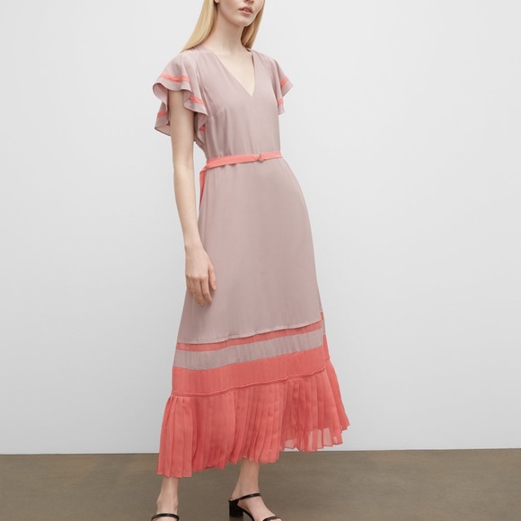 Colorblock Pleated Dress - New With Tags - NEVER WORN - Multi